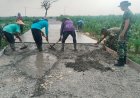 Tinggal 200 Meter Lagi, Betonisasi Jalan TMMD Kodim Pati di Desa Godo Hampir Tuntas